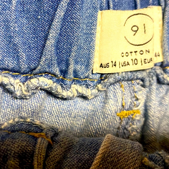 Ladies denim paper bag shorts - Picture 4 of 8